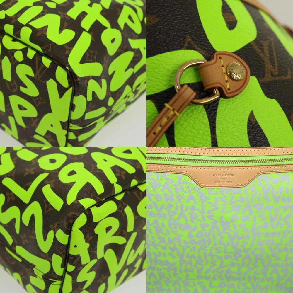 LOUIS VUITTON Monogram Graffiti Neverfull GM Tote Bag Vert M93703 LV Auth 29... - Picture 15 of 15